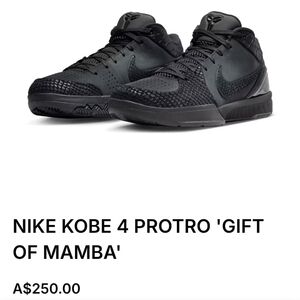 NIKE KOBE 4 PROTRO 'GIFT OF MAMBA SIZE
